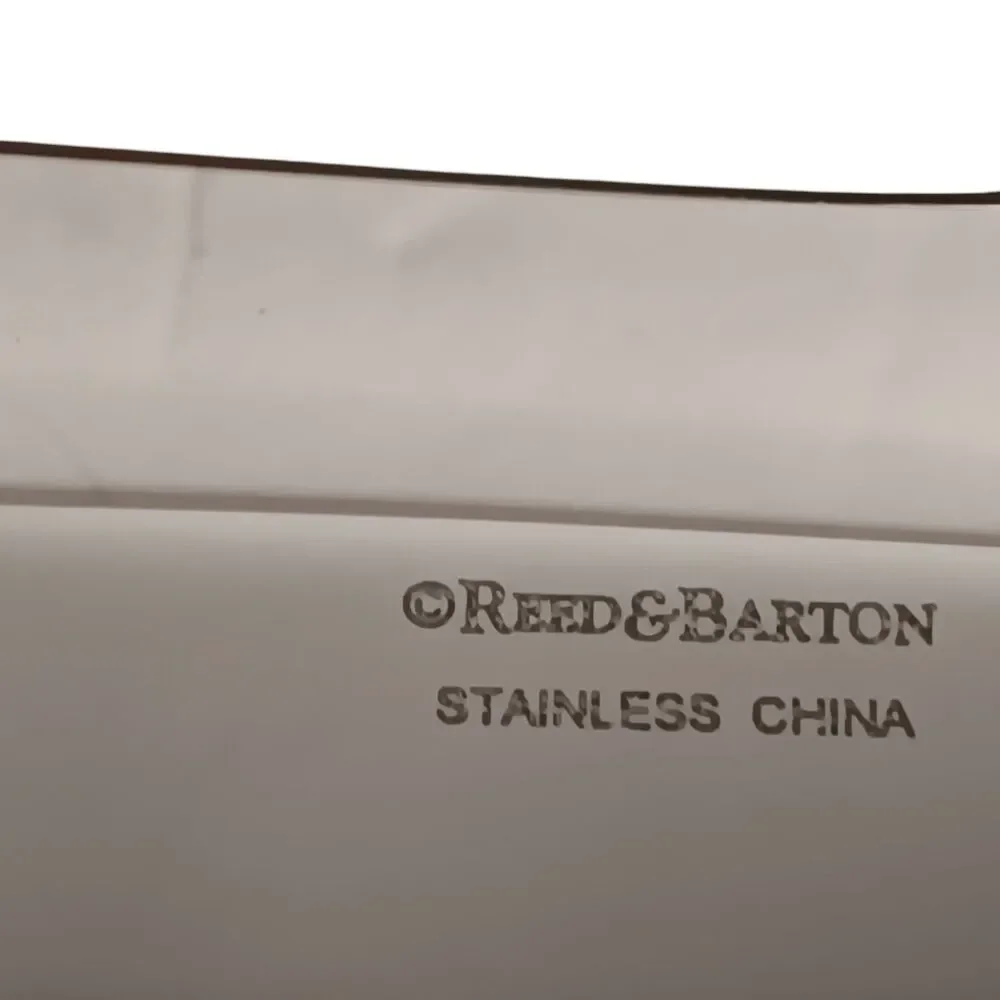 Reed & Barton Queens Garden 12 Steak Knives Glossy Stainless Flatware Floral
